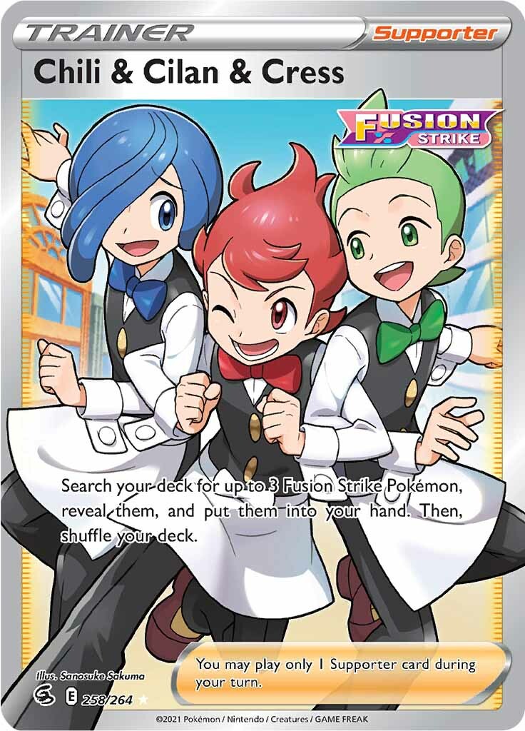 Chili & Cilan & Cress (258/264) [Sword & Shield: Fusion Strike] | Eastridge Sports Cards & Games