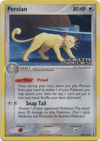 Persian (50/113) (Stamped) [EX: Delta Species] | Eastridge Sports Cards & Games