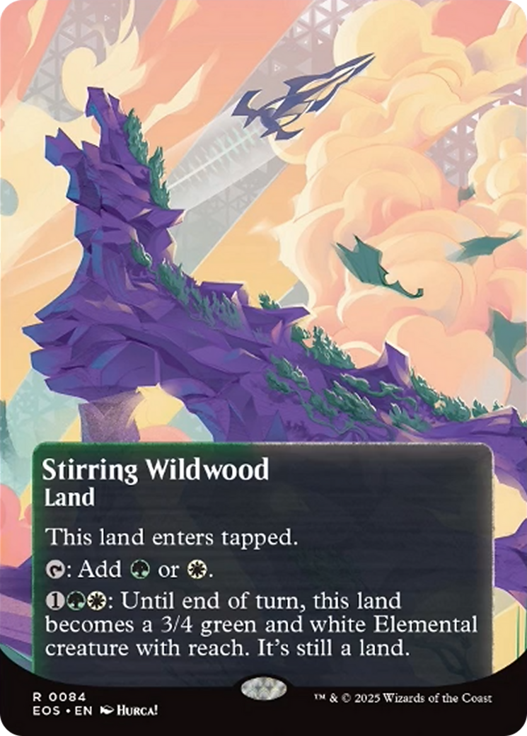 Stirring Wildwood (0084) (Borderless) [Edge of Eternities: Stellar Sights] | Eastridge Sports Cards & Games