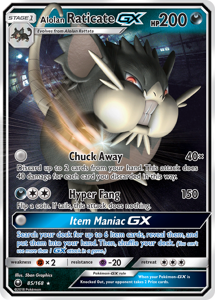Alolan Raticate GX (85/168) [Sun & Moon: Celestial Storm] | Eastridge Sports Cards & Games