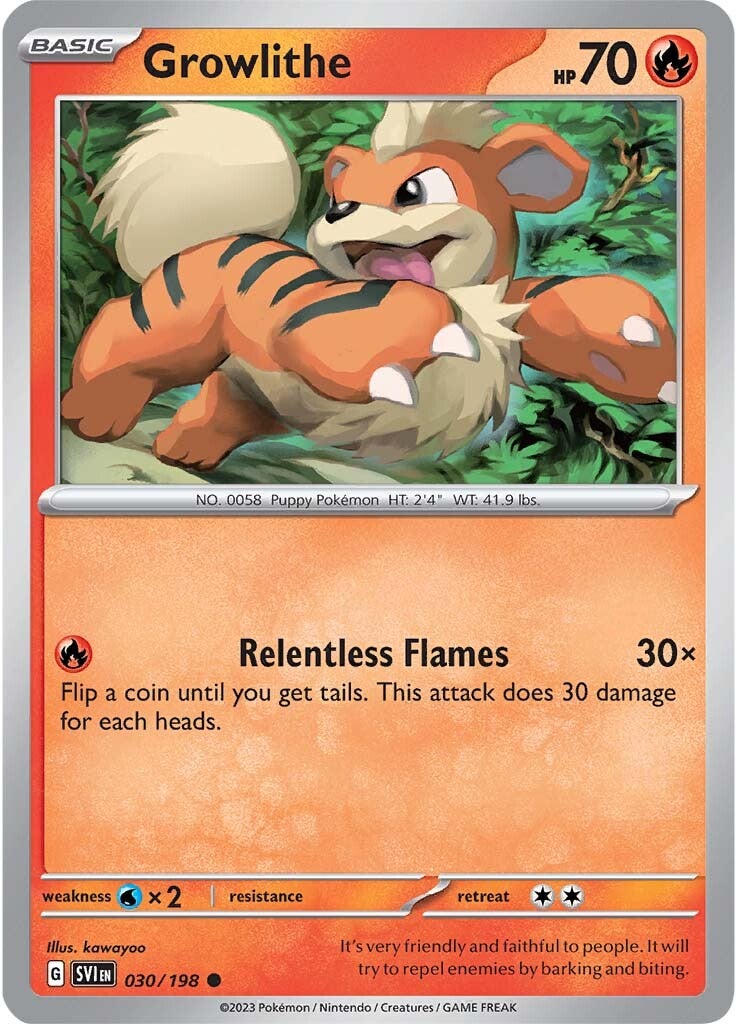 Growlithe (030/198) [Scarlet & Violet: Base Set] | Eastridge Sports Cards & Games