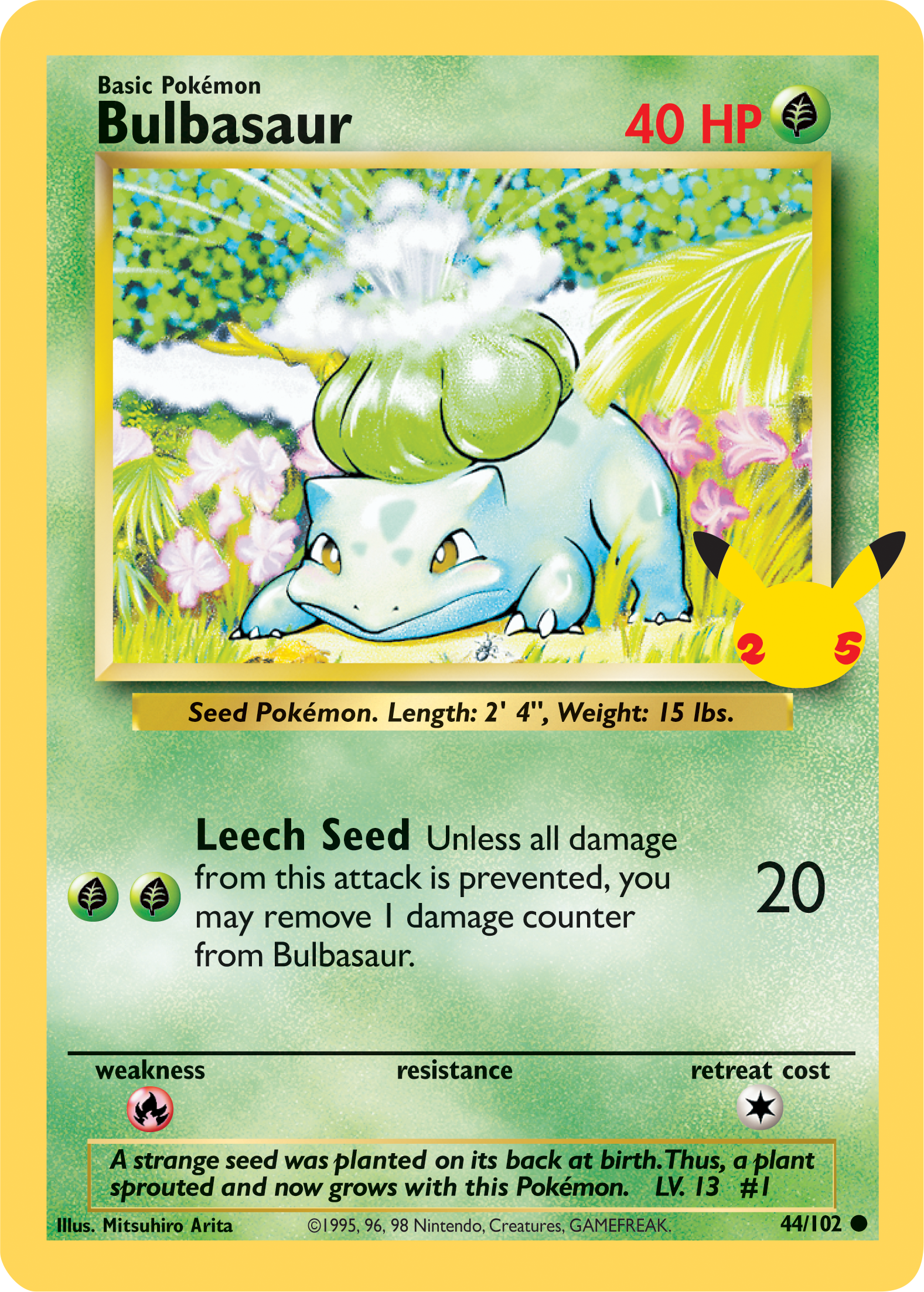 Bulbasaur (44/102) (Jumbo Card) [First Partner Pack] | Eastridge Sports Cards & Games