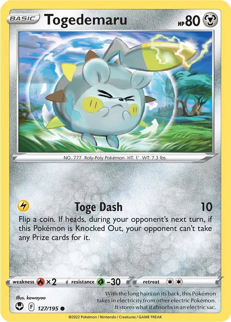 Togedemaru (127/195) [Sword & Shield: Silver Tempest] | Eastridge Sports Cards & Games