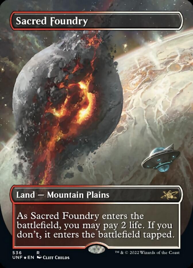 Sacred Foundry (Borderless) (Galaxy Foil) [Unfinity] | Eastridge Sports Cards & Games