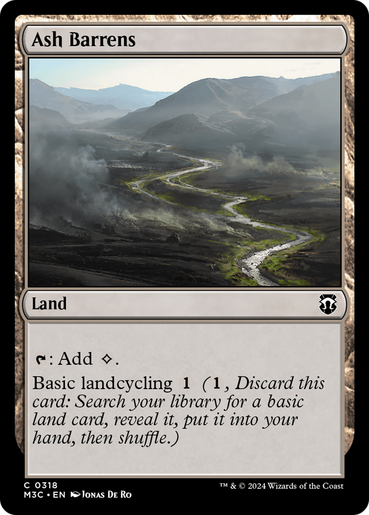 Ash Barrens (Ripple Foil) [Modern Horizons 3 Commander] | Eastridge Sports Cards & Games