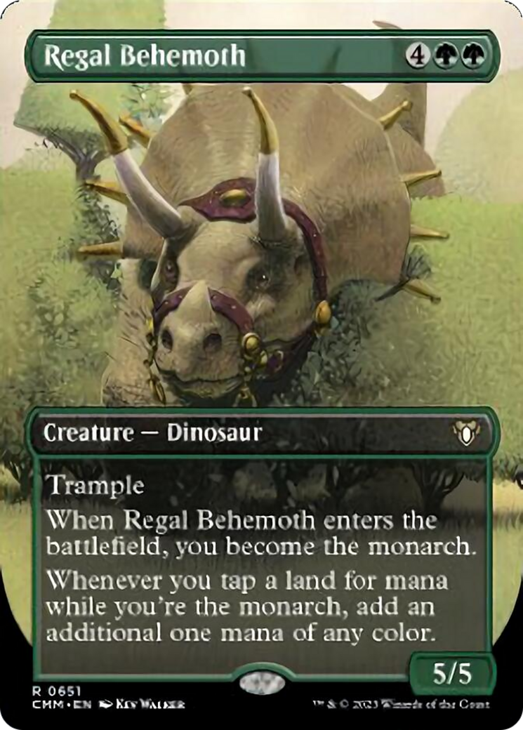 Regal Behemoth (Borderless Alternate Art) [Commander Masters] | Eastridge Sports Cards & Games