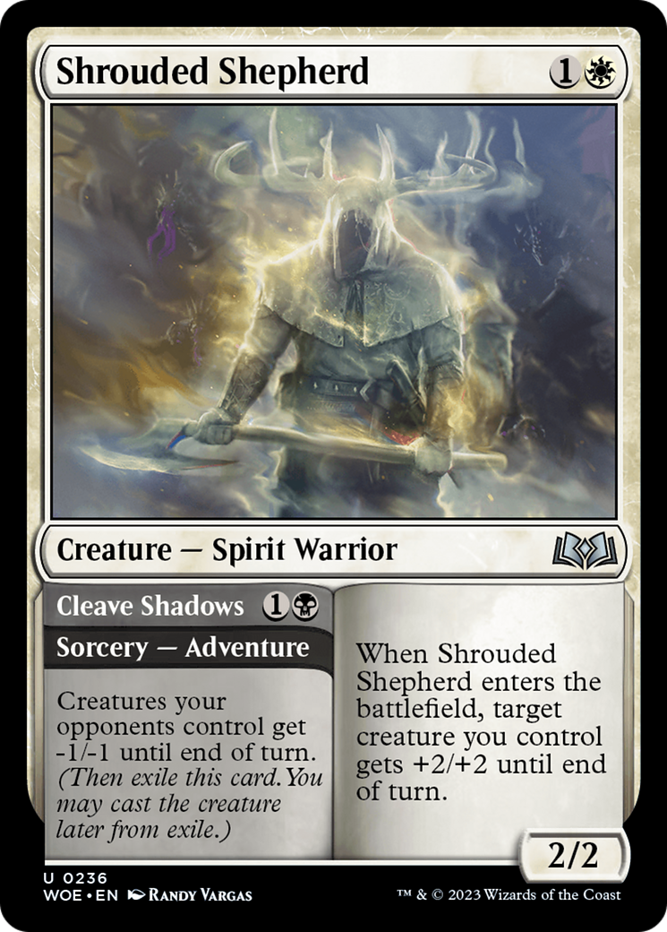 Shrouded Shepherd // Cleave Shadows [Wilds of Eldraine] | Eastridge Sports Cards & Games