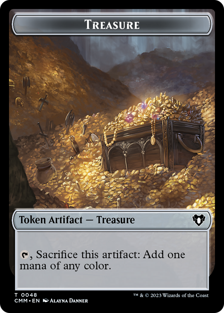 Treasure // Cat (0005) Double-Sided Token [Commander Masters Tokens] | Eastridge Sports Cards & Games