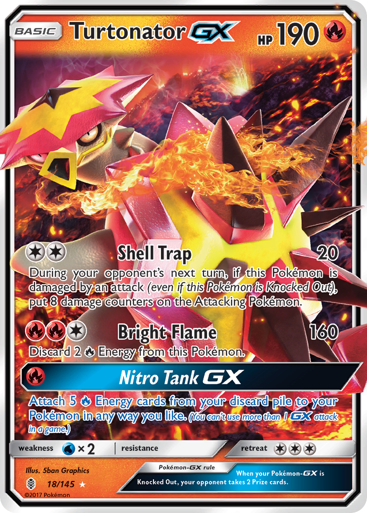 Turtonator GX (18/145) [Sun & Moon: Guardians Rising] | Eastridge Sports Cards & Games