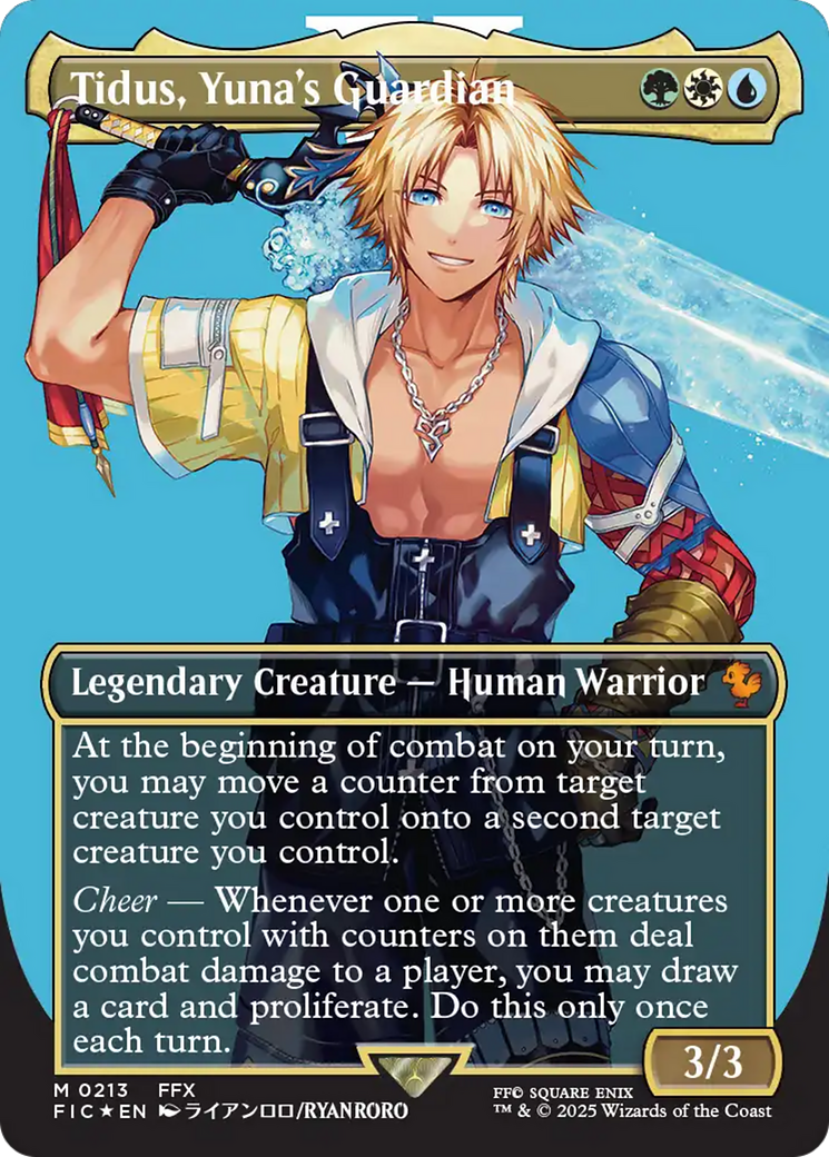 Tidus, Yuna's Guardian (Borderless) (Surge Foil) [FINAL FANTASY Commander] | Eastridge Sports Cards & Games