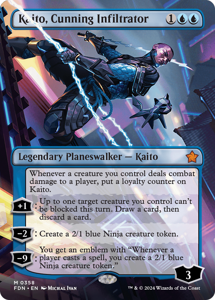 Kaito, Cunning Infiltrator (Borderless) [Foundations] | Eastridge Sports Cards & Games