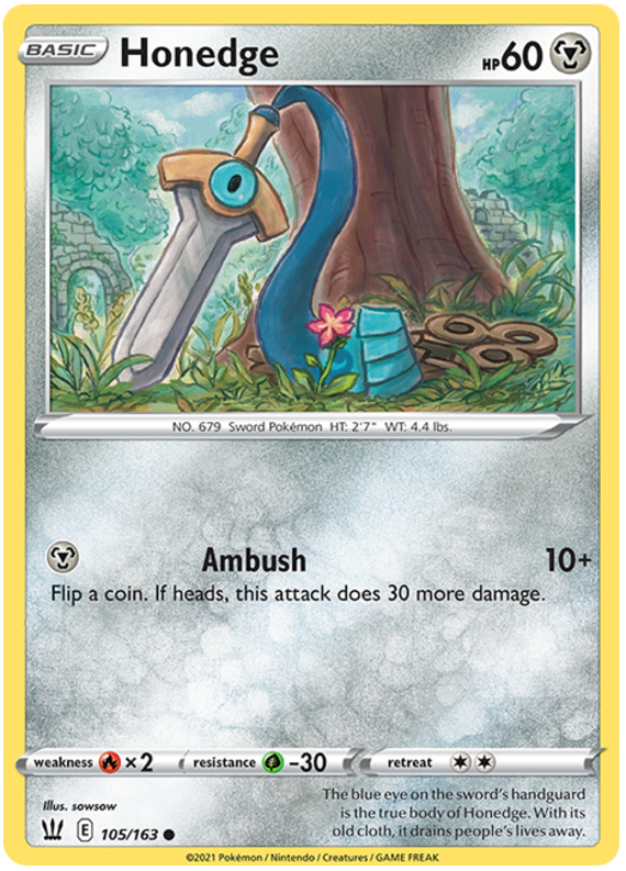 Honedge (105/163) [Sword & Shield: Battle Styles] | Eastridge Sports Cards & Games