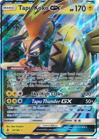 Tapu Koko GX (47/145) (Jumbo Card) [Sun & Moon: Guardians Rising] | Eastridge Sports Cards & Games