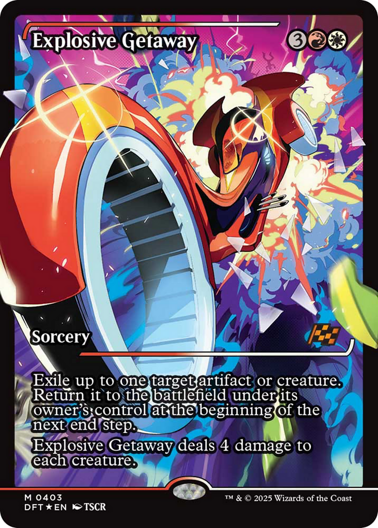 Explosive Getaway (Showcase) (Fracture Foil) [Aetherdrift] | Eastridge Sports Cards & Games