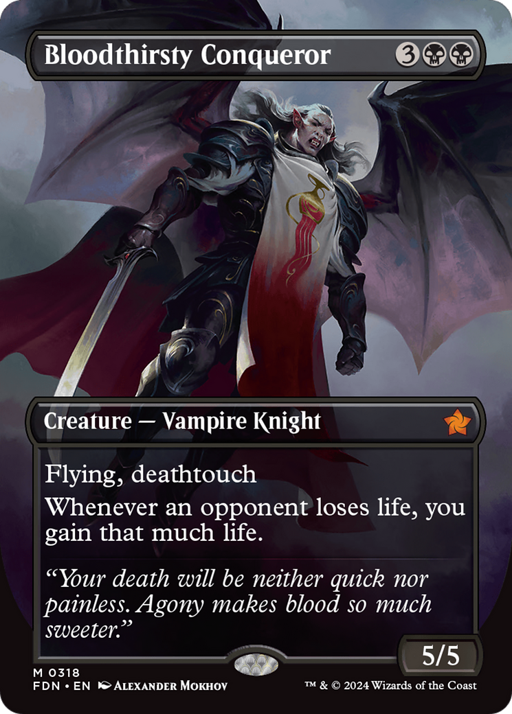 Bloodthirsty Conqueror (Borderless) [Foundations] | Eastridge Sports Cards & Games