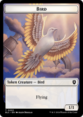 Storm Crow // Bird (003) Double-Sided Token [Bloomburrow Commander Tokens] | Eastridge Sports Cards & Games