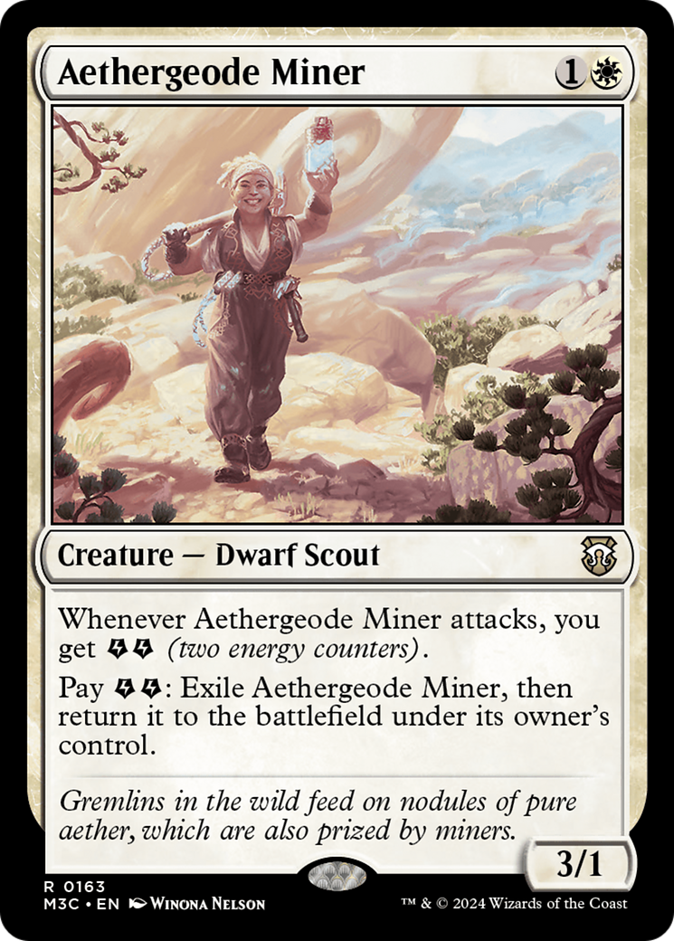 Aethergeode Miner (Ripple Foil) [Modern Horizons 3 Commander] | Eastridge Sports Cards & Games