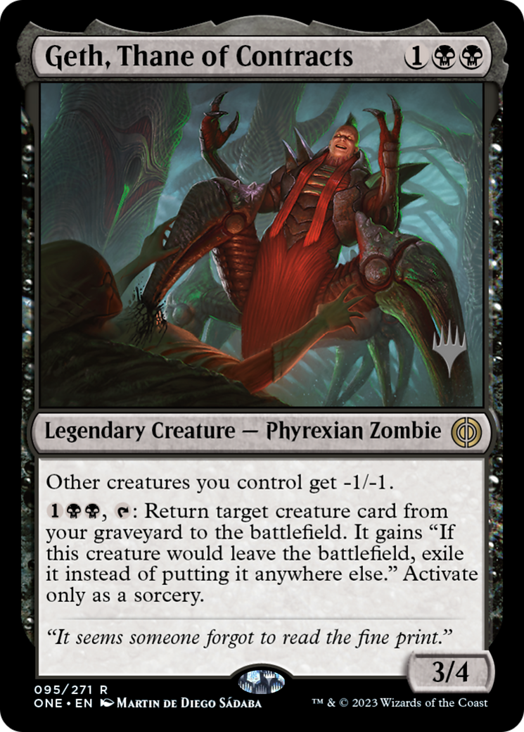 Geth, Thane of Contracts (Promo Pack) [Phyrexia: All Will Be One Promos] | Eastridge Sports Cards & Games