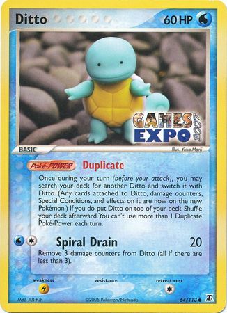 Ditto (64/113) (Games Expo Exclusive) [EX: Delta Species] | Eastridge Sports Cards & Games