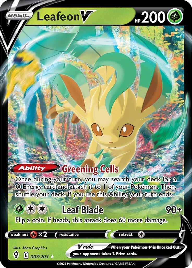 Leafeon V (007/203) [Sword & Shield: Evolving Skies] | Eastridge Sports Cards & Games