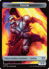 Bird // Golem (0012) Double-Sided Token [Edge of Eternities Commander Tokens] | Eastridge Sports Cards & Games
