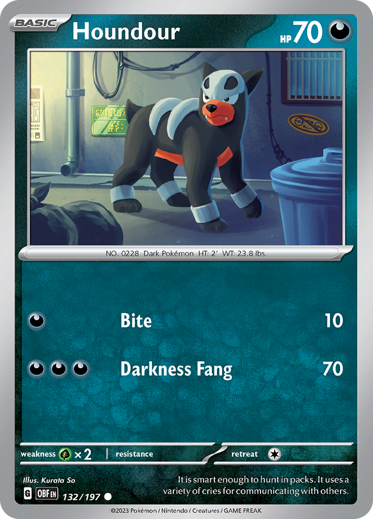 Houndour (132/197) [Scarlet & Violet: Obsidian Flames] | Eastridge Sports Cards & Games