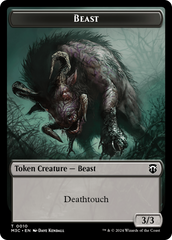 Beast (0010) (Ripple Foil) // Shapeshifter (0008) Double-Sided Token [Modern Horizons 3 Commander Tokens] | Eastridge Sports Cards & Games