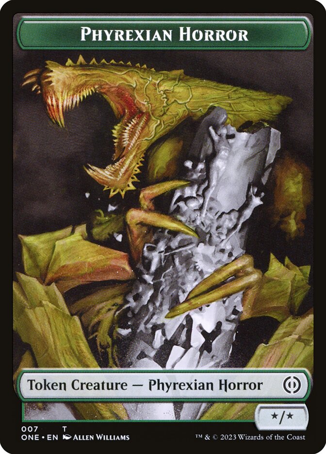 Phyrexian Goblin // Phyrexian Horror Double-Sided Token [Phyrexia: All Will Be One Tokens] | Eastridge Sports Cards & Games