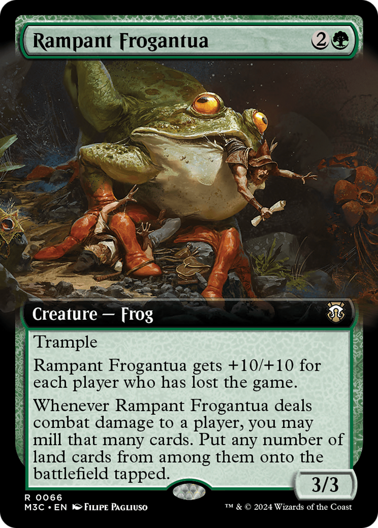 Rampant Frogantua (Extended Art) (Ripple Foil) [Modern Horizons 3 Commander] | Eastridge Sports Cards & Games