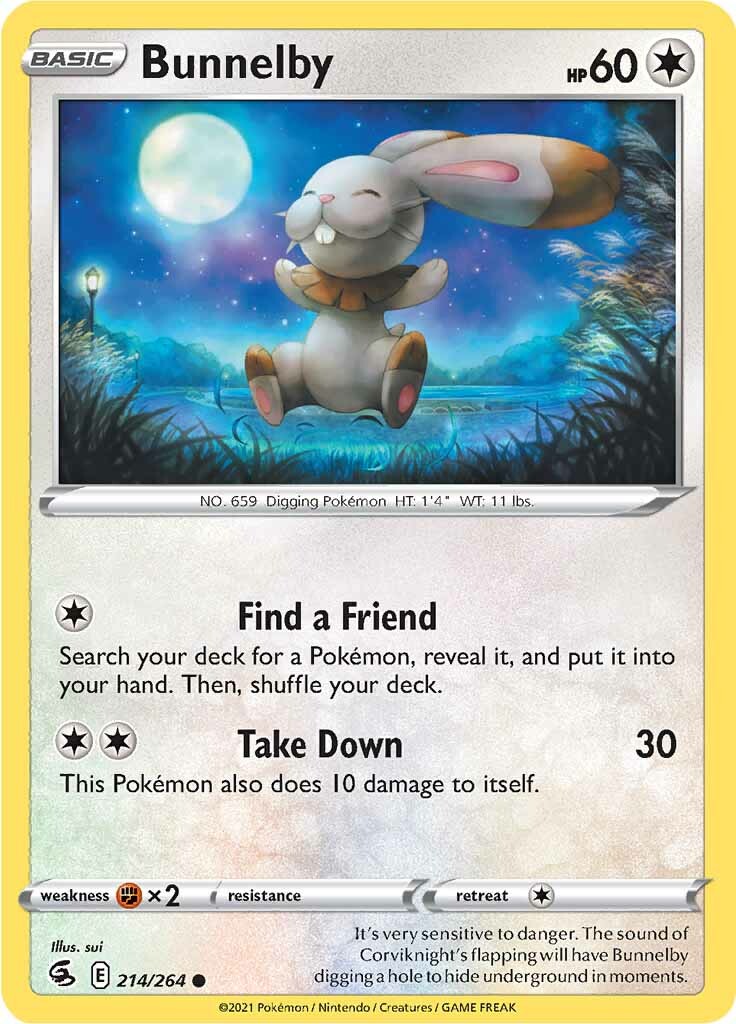 Bunnelby (214/264) [Sword & Shield: Fusion Strike] | Eastridge Sports Cards & Games