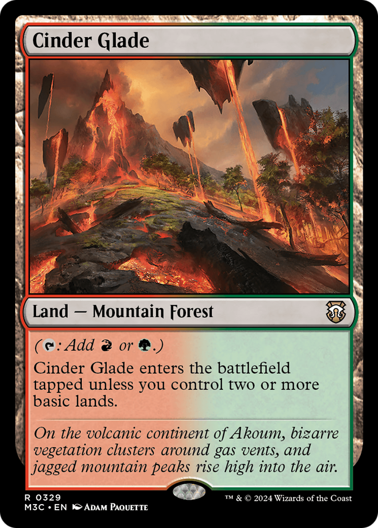 Cinder Glade (Ripple Foil) [Modern Horizons 3 Commander] | Eastridge Sports Cards & Games