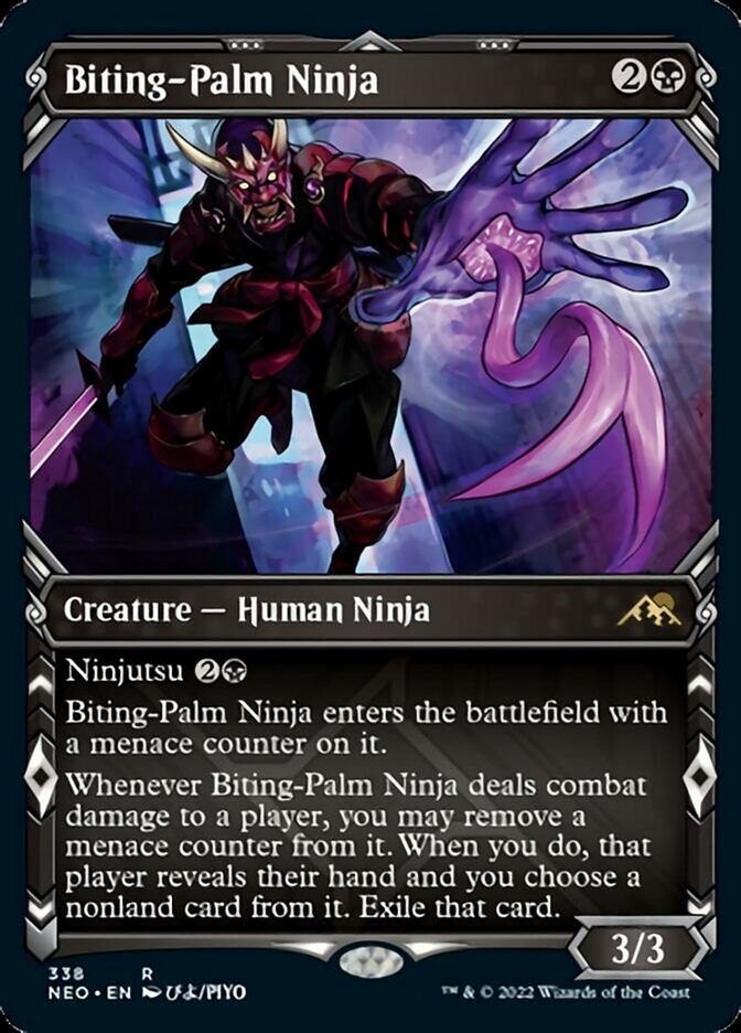 Biting-Palm Ninja (Showcase Ninja) [Kamigawa: Neon Dynasty] | Eastridge Sports Cards & Games