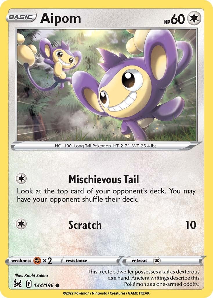 Aipom (144/196) [Sword & Shield: Lost Origin] | Eastridge Sports Cards & Games