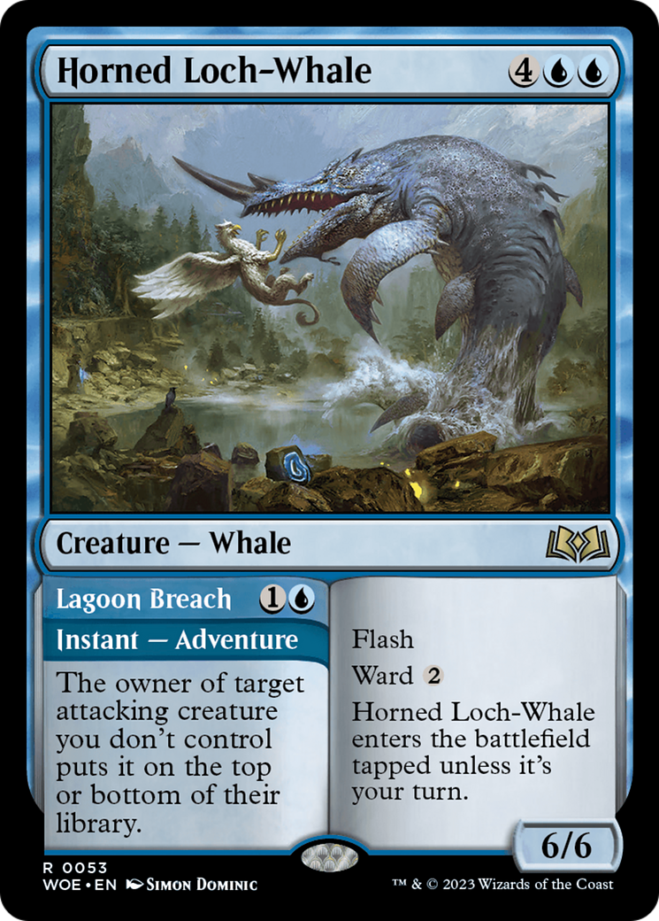 Horned Loch-Whale // Lagoon Breach [Wilds of Eldraine] | Eastridge Sports Cards & Games