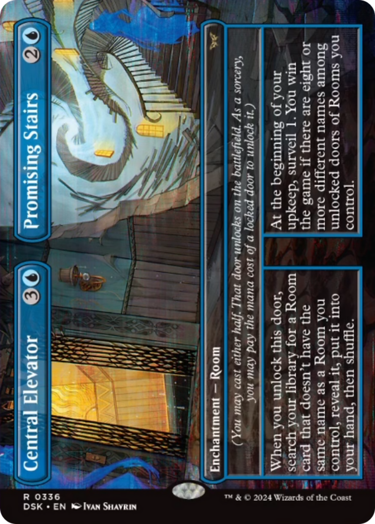 Central Elevator // Promising Stairs (Borderless) [Duskmourn: House of Horror] | Eastridge Sports Cards & Games