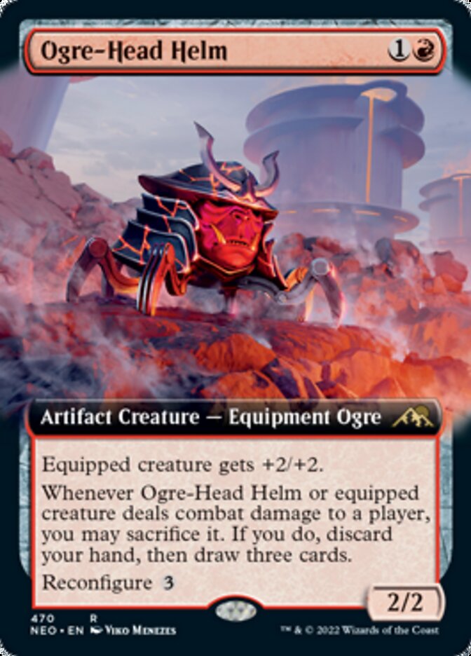 Ogre-Head Helm (Extended Art) [Kamigawa: Neon Dynasty] | Eastridge Sports Cards & Games