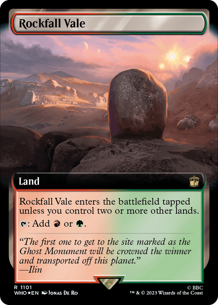 Rockfall Vale (Extended Art) (Surge Foil) [Doctor Who] | Eastridge Sports Cards & Games