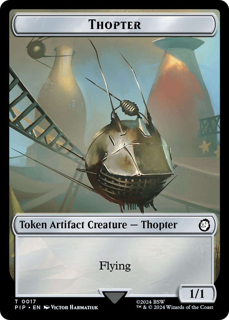 Treasure (0019) // Thopter Double-Sided Token [Fallout Tokens] | Eastridge Sports Cards & Games