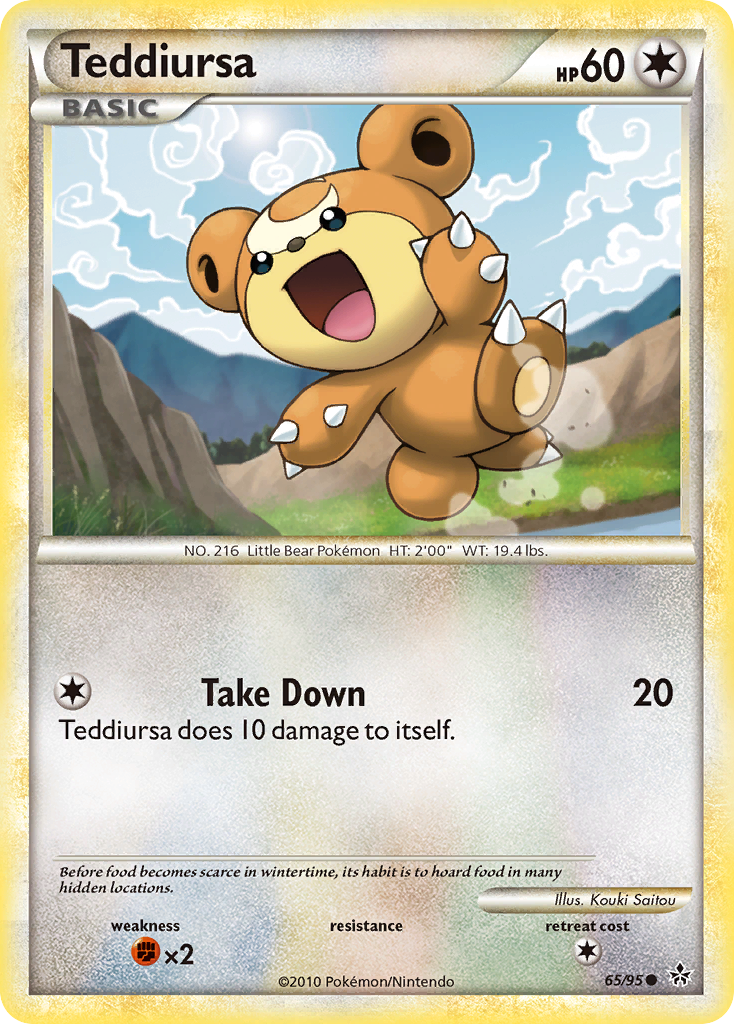 Teddiursa (65/95) [HeartGold & SoulSilver: Unleashed] | Eastridge Sports Cards & Games