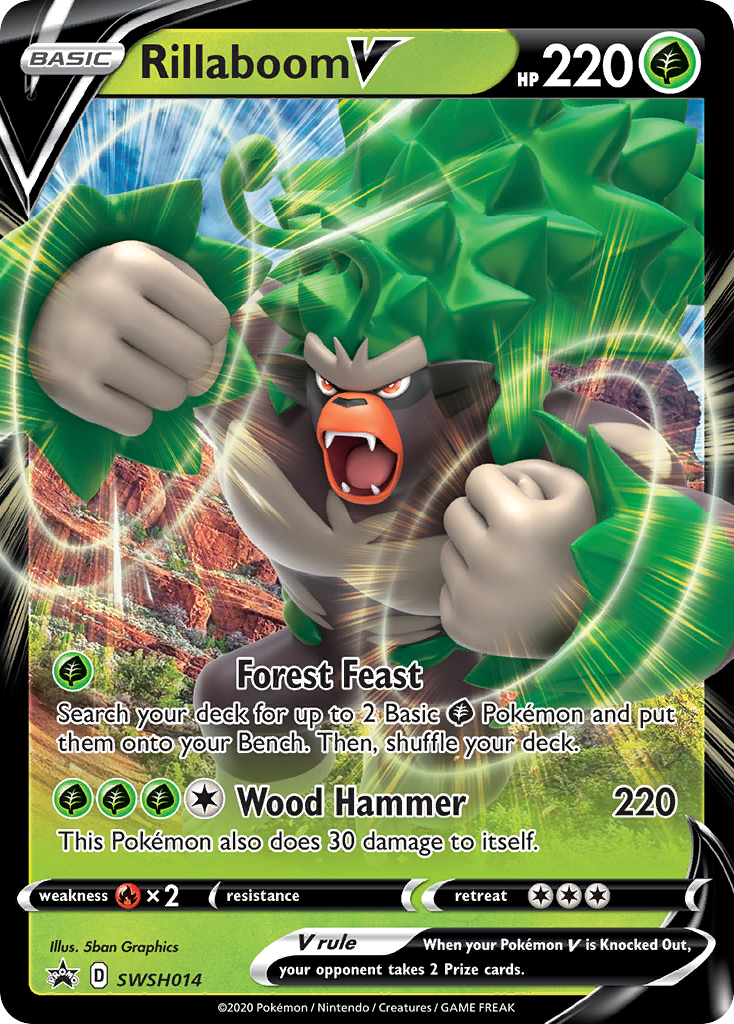 Rillaboom V (SWSH014) (Jumbo Card) [Sword & Shield: Black Star Promos] | Eastridge Sports Cards & Games