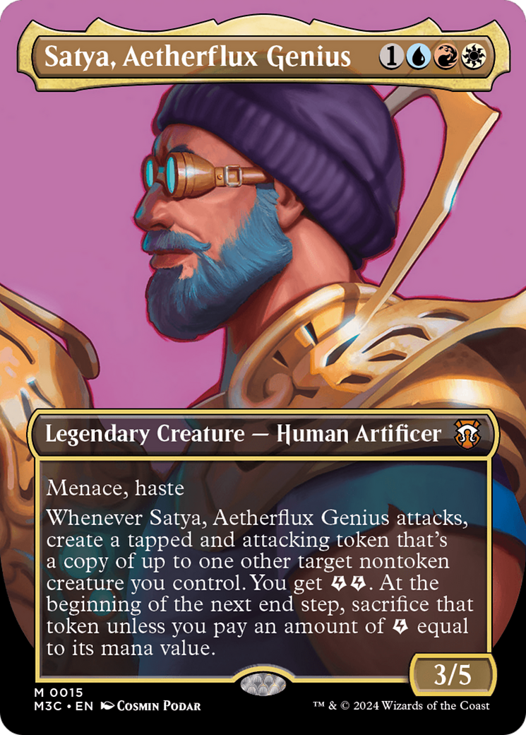 Satya, Aetherflux Genius (Borderless) [Modern Horizons 3 Commander] | Eastridge Sports Cards & Games