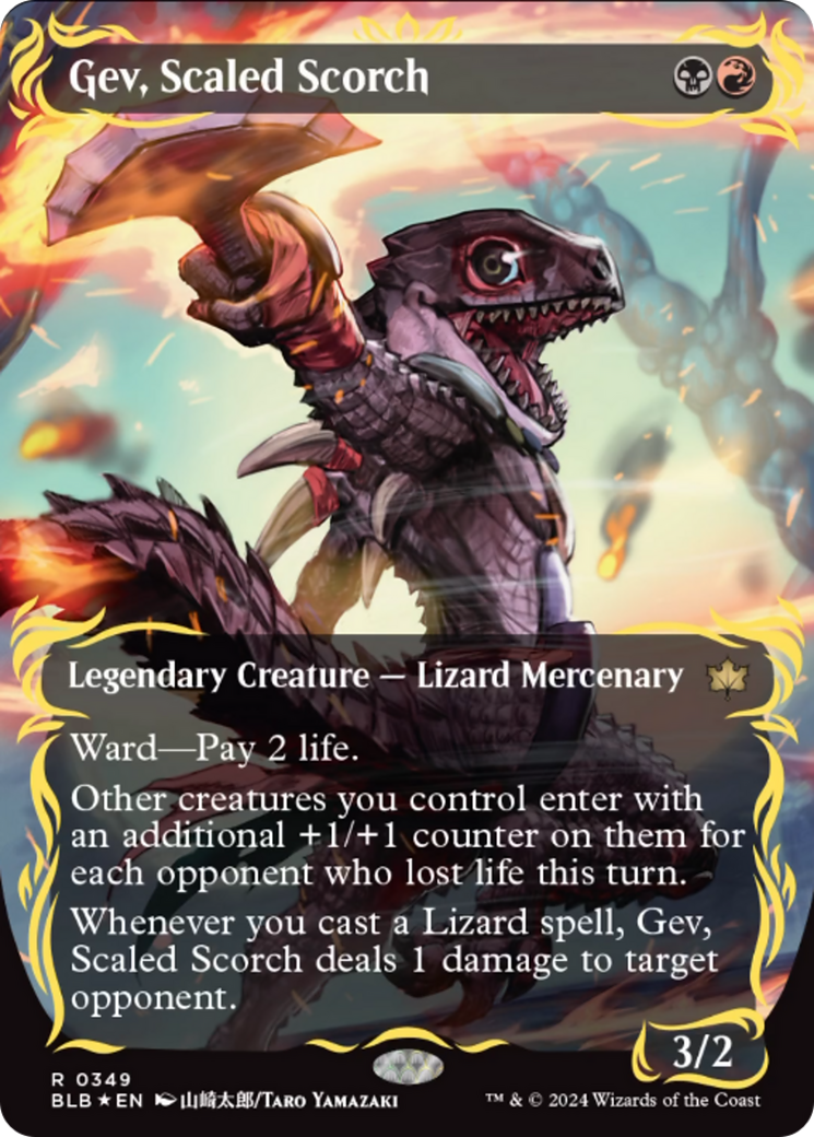 Gev, Scaled Scorch (Borderless) (Raised Foil) [Bloomburrow] | Eastridge Sports Cards & Games