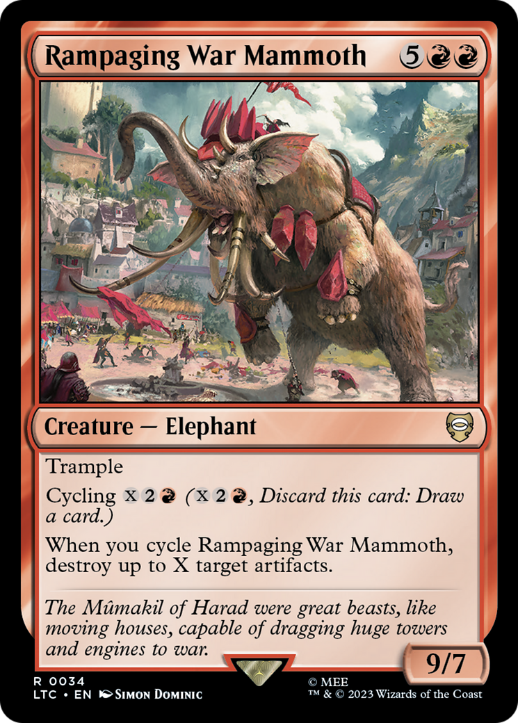 Rampaging War Mammoth [The Lord of the Rings: Tales of Middle-Earth Commander] | Eastridge Sports Cards & Games