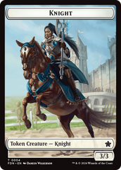 Human // Knight Double-Sided Token [Foundations Tokens] | Eastridge Sports Cards & Games