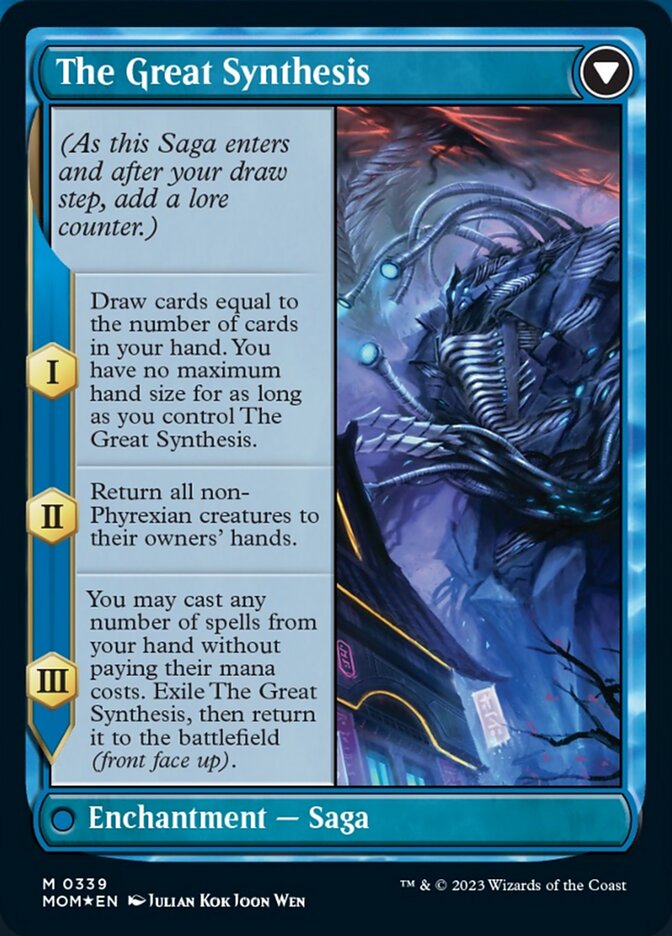 Jin-Gitaxias // The Great Synthesis (Borderless Alternate Art) [March of the Machine] | Eastridge Sports Cards & Games