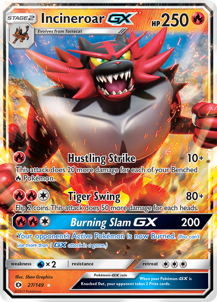 Incineroar GX (27/149) (Jumbo Card) [Sun & Moon: Base Set] | Eastridge Sports Cards & Games
