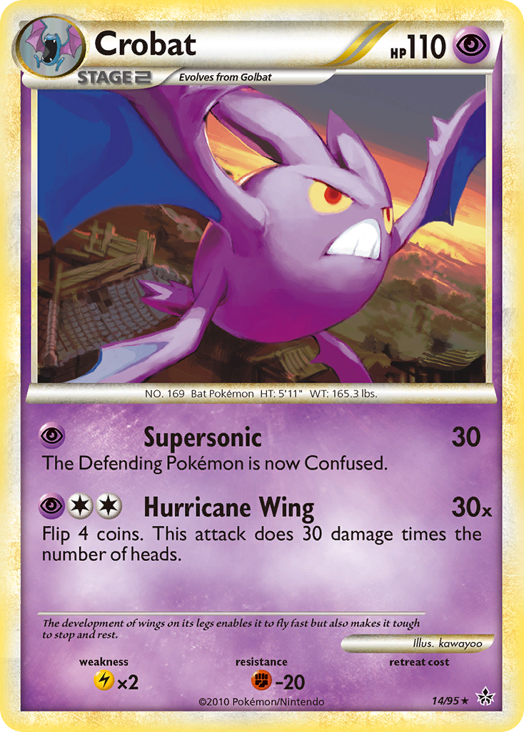 Crobat (14/95) [HeartGold & SoulSilver: Unleashed] | Eastridge Sports Cards & Games