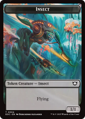 Insect // Golem (0013) Double-Sided Token [Edge of Eternities Commander Tokens] | Eastridge Sports Cards & Games