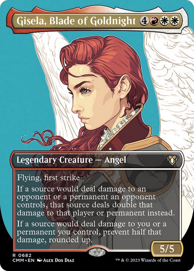 Gisela, Blade of Goldnight (Borderless Profile) [Commander Masters] | Eastridge Sports Cards & Games