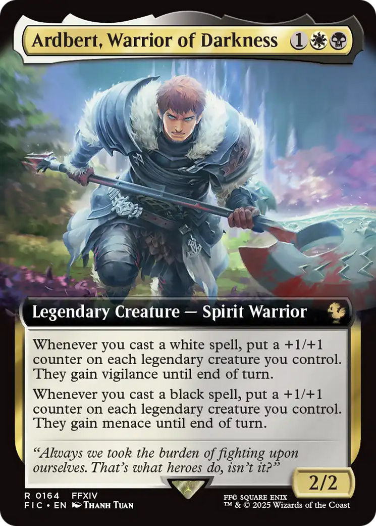 Ardbert, Warrior of Darkness (Extended Art) [FINAL FANTASY Commander] | Eastridge Sports Cards & Games